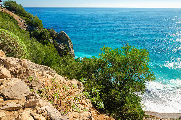Beautiful coast Gulf of Orosei, Sardinia, Italy stock photo