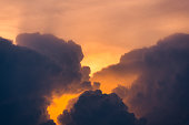 istock Beautiful dramatic sky and cumulus clouds in the sunset 1397750702