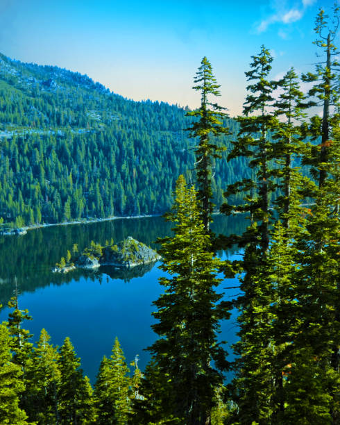 Beautiful Emerald Bay-Lake Tahoe California-Early Morning stock photo