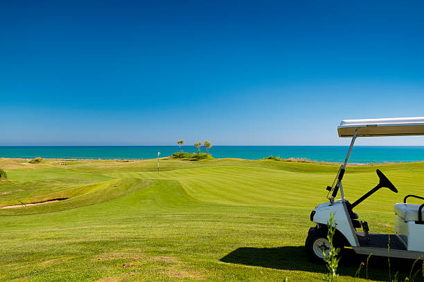 Beautiful golf course stock photo