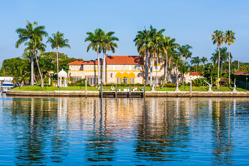 Beautiful Houses Downtown At The Waterfront Miami South Stock Photo - Download Image Now - iStock