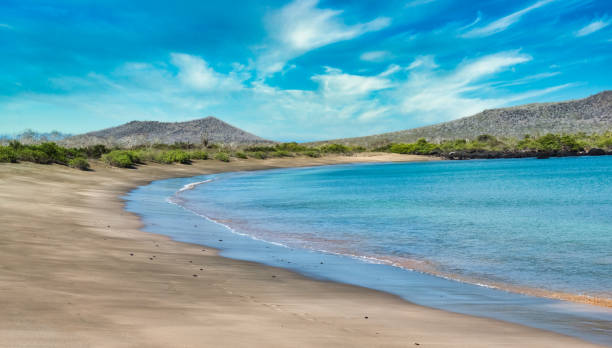 Beautiful isolated beaches on Floreana Island, Galapagos Island, Ecuador stock photo