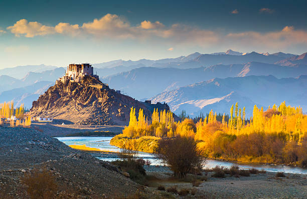 Beautiful landscape in Norther part of India Leh in Ladakh  the far Norther part of India ( Temple ) leh district stock pictures, royalty-free photos & images