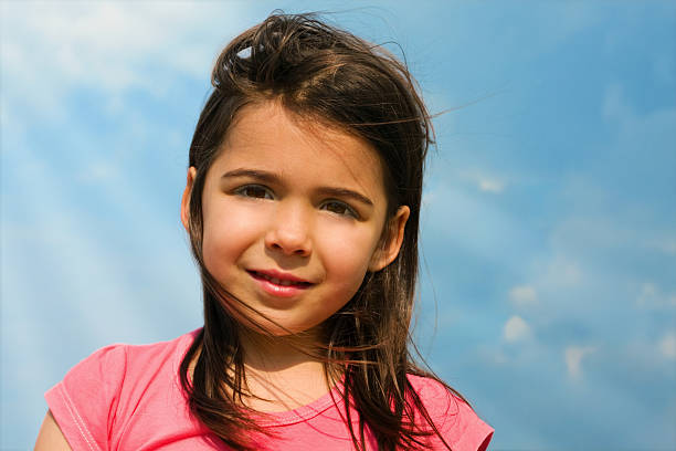 Beautiful little girl stock photo