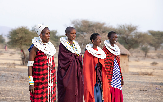 Beautiful Maasai Women In Traditional Clothing Stock Photo - Download Image  Now - iStock