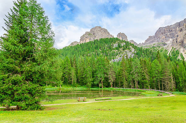 Beautiful mountain landscape, South Tyrol, Italy stock photo