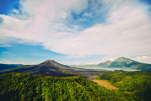Beautiful Panoramic View Of Gunung Batur Vlcano In Bali Beautiful Panoramic View Of Gunung Batur Vlcano In Bali