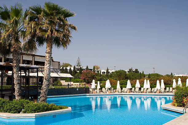 Beautiful Resort Swimming Pool stock photo