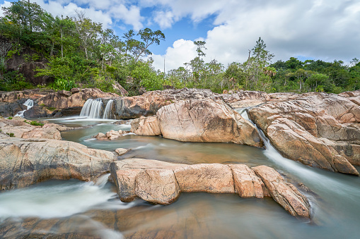 Beautiful Rio On Pools Cascading Water in the Mountain Pine Ridge Forest Reserve in the Caribbean Nation of Belize