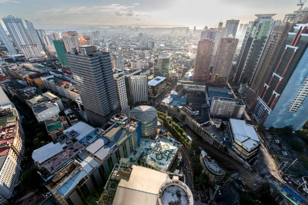 Beautiful skylines at Manila stock photo