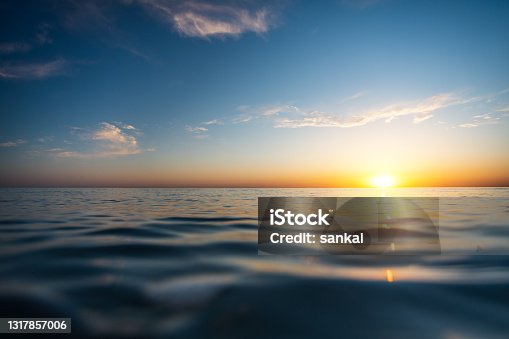 istock Beautiful sunset at the sea 1317857006