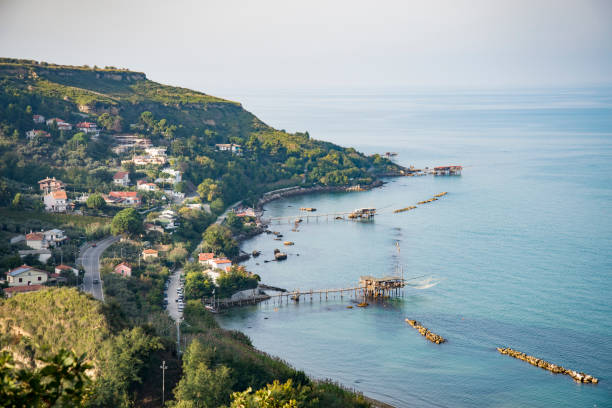 Beautiful view of Fossacesia coastline in Abruzzo, Italy stock photo