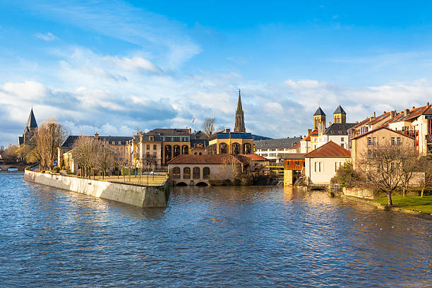 Beautiful view of the Ancient Town of Metz, France stock photo