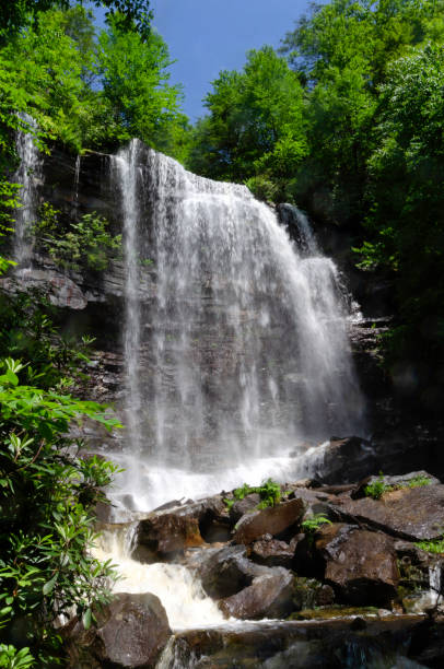 Beautiful Waterfall at Glen Onoko State Park in Jim Thorpe, Pennsylvania stock photo