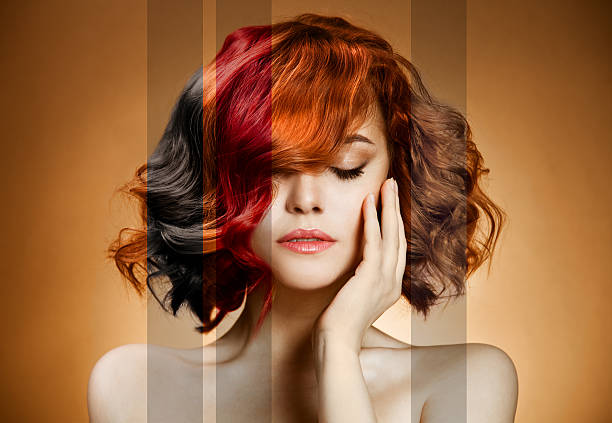 Beauty Portrait. Concept Coloring Hair stock photo