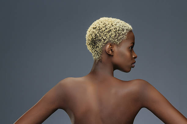 schönheit porträt mode schöne afrikanische ethnie junge frauen - aktfoto frau stock-fotos und bilder
