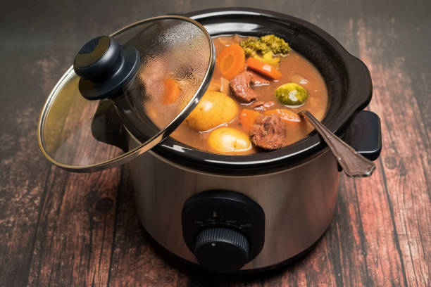 Beef casserole - slow cooker stock photo