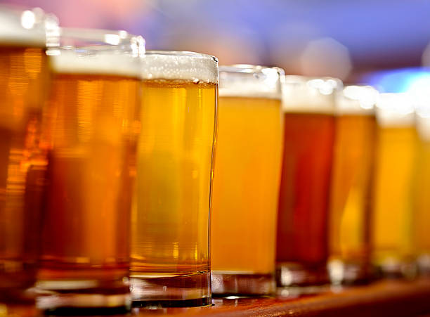 Beer Glasses Beer glasses.  cider stock pictures, royalty-free photos & images