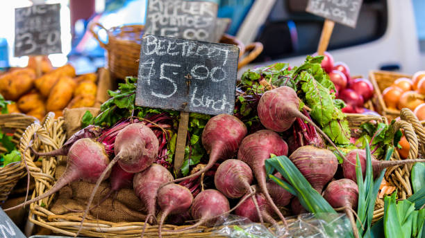 Beetroot Beetroot for sale at Queen Victoria Market in Melbourne, Australia queen victoria market stock pictures, royalty-free photos & images