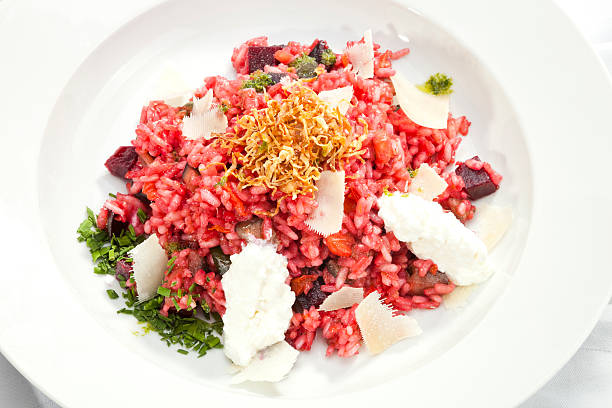 Beetroot Risotto stock photo