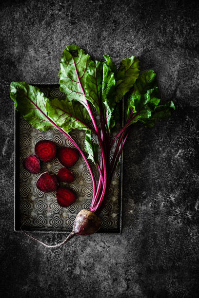 Beets on a tray stock photo