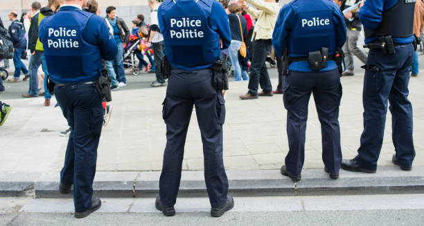 Belgian Police stock photo