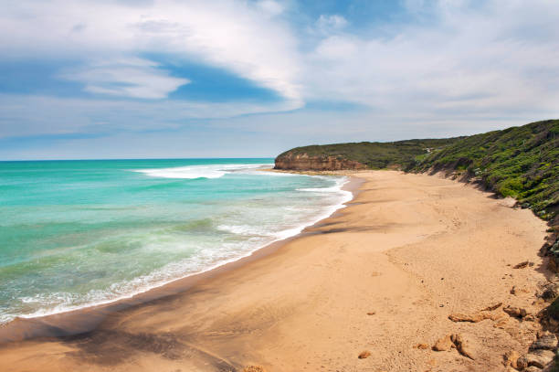 Bells Beach in the south of Victoria state in Australia stock photo