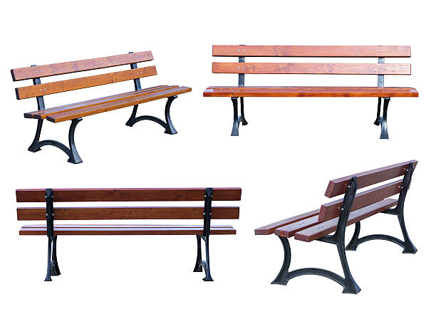 Bench isolated on white background Bench isolated on white background park bench stock pictures, royalty-free photos & images