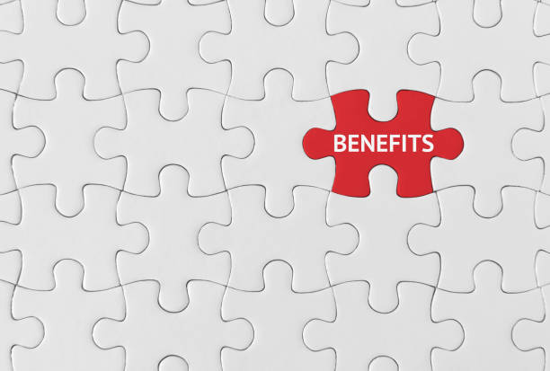 Benefits, Jigsaw puzzle concept. stock photo