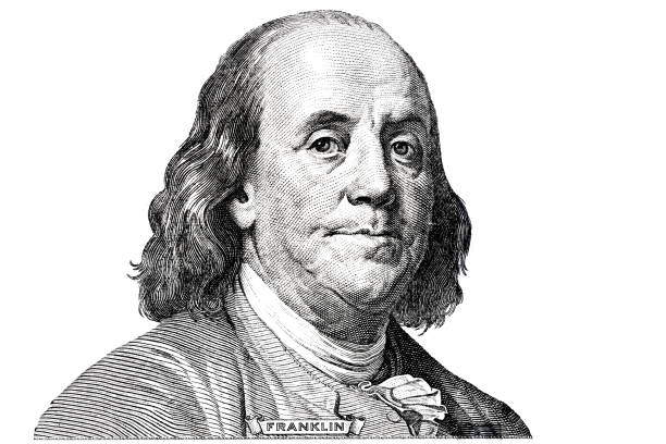 Benjamin Franklin Benjamin Franklin cut on new 100 dollars banknote isolated on white background for design purpose benjamin franklin stock pictures, royalty-free photos & images