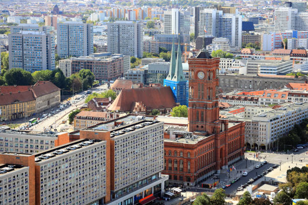 Berlin - aerial view. Germany, Europe. stock photo