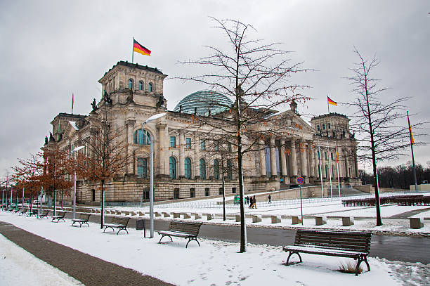 berlin - berlin snow stockfoto's en -beelden