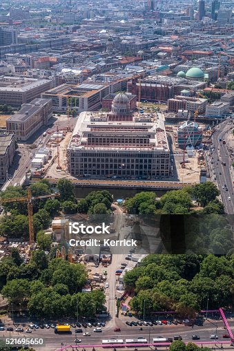 istock Berlin Stadtschloss building area with Humboldt Box and Cathedral 521695650
