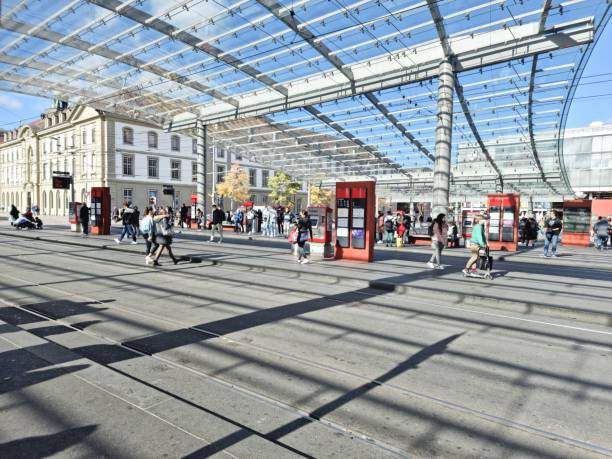 Bern Bahnhofplatz stock photo