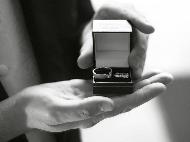 Best Man with Wedding Rings stock photo