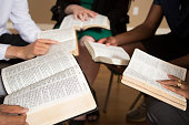 istock Bible Study.  Multi Ethnic Group.
Multi Ethnic Group of friends meet for a Bible Study.  Group includes a teenager, young adults, mid-adult and senior adult. 1333641112