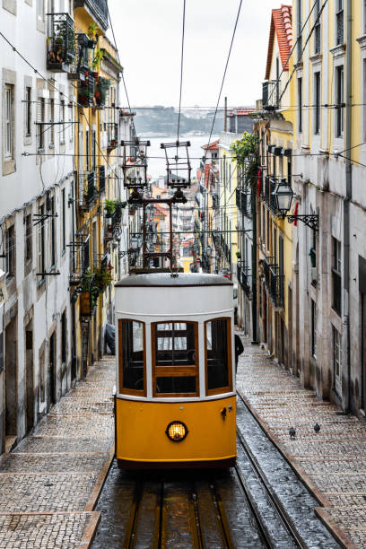 Bica elevator in Lisbon stock photo