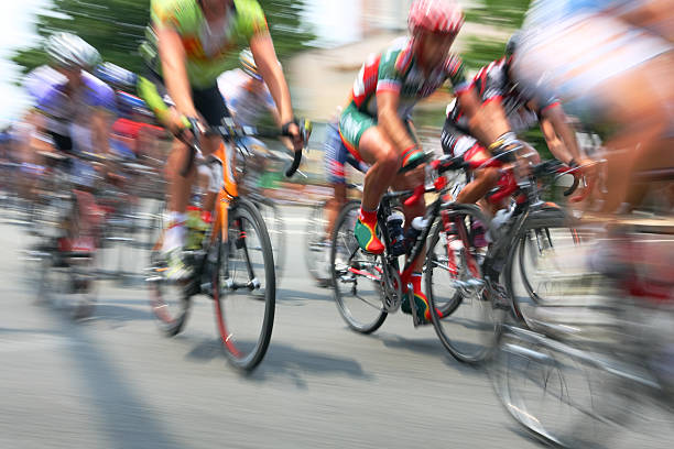 Bicycle Road Race stock photo