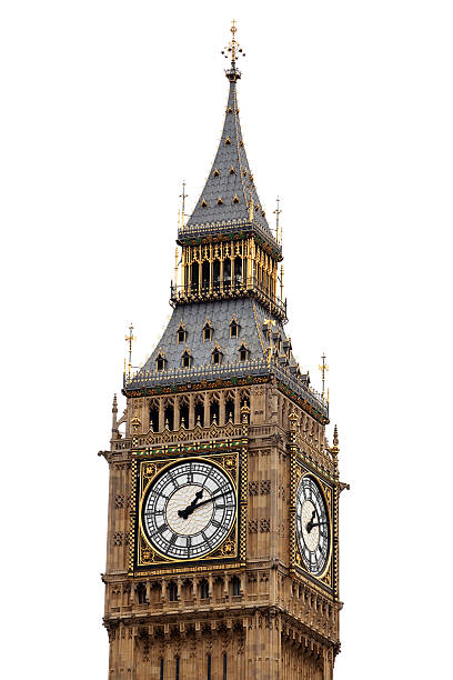 Big Ben Isolated Big Ben isolated on white big ben stock pictures, royalty-free photos & images