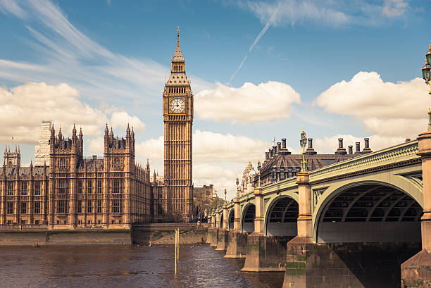 Big Ben tower on Westmister stock photo