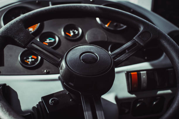 Big steering wheel stock photo