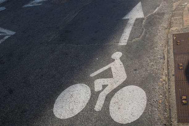 Bike Lane Symbol stock photo
