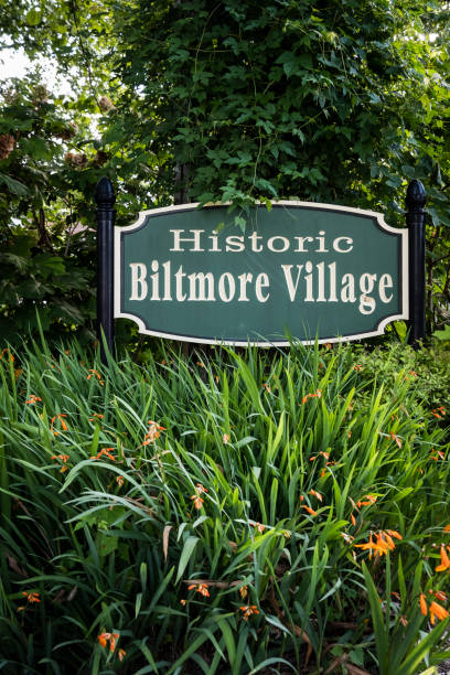 Biltmore Village Sign stock photo