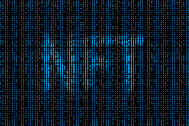 NFT - Binary code stock photo