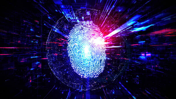 Biometric Technology - Biometric Authentication - Abstract Background stock photo