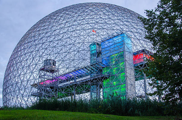 Biosphere Structure, Montreal, Quebec, Canada, Museum, The Future The Montreal Biosphere. buzbuzzer montreal city stock pictures, royalty-free photos & images