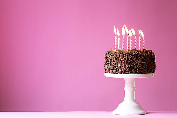 Birthday cake stock photo