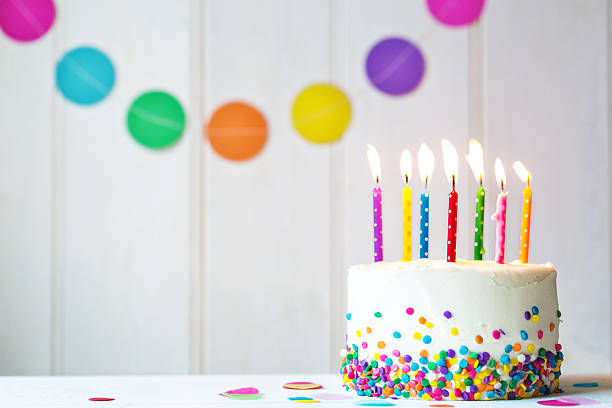 Birthday cake stock photo