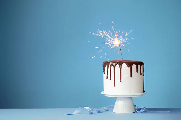 Birthday cake stock photo