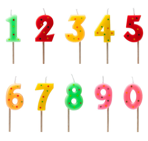 Birthday candles isolated on white Birthday candles isolated on white birthday candle stock pictures, royalty-free photos & images